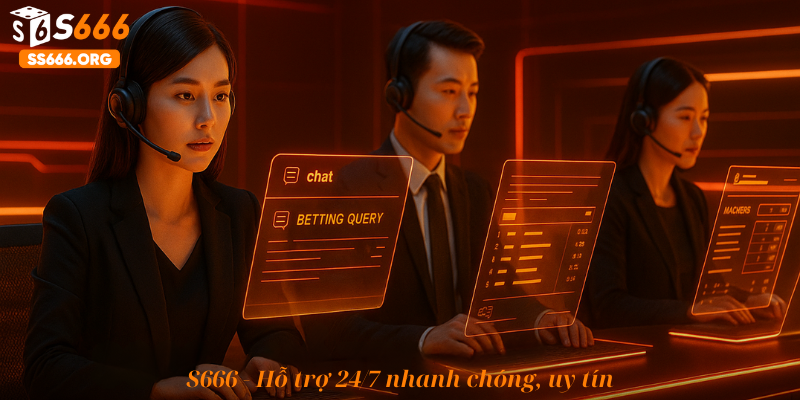 Đội ngũ hỗ trợ khách hàng 24/7 tại thể thao S666